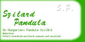 szilard pandula business card